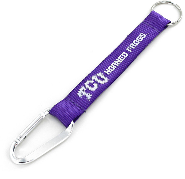 NCAA TCU Horned Frogs Carabiner Lanyard Keychain ID Holder NCAA Fan Accessory Keychain