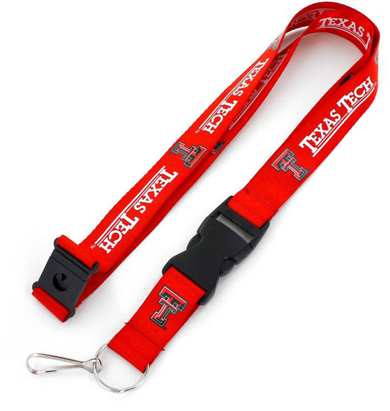 NCAA Texas Tech Red Raiders Team Lanyard Keychain ID Holder NCAA Fan Accessory, Red