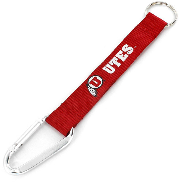NCAA Utah Utes Carabiner Lanyard Keychain ID Holder NCAA Fan Accessory Keychain