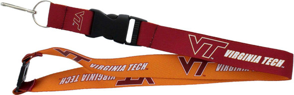 NCAA Virginia Tech Hokies Reversible Lanyard Keychain ID Holder NCAA Fan Accessory