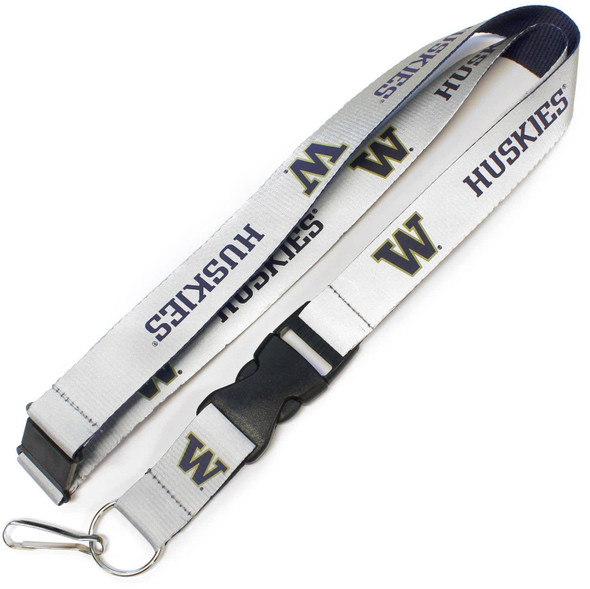 NCAA Washington Huskies Reflective Lanyard Keychain ID Holder NCAA Fan Accessory