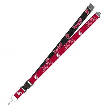 NCAA Washington State Cougars Reversible Lanyard Keychain ID Holder NCAA Fan Accessory