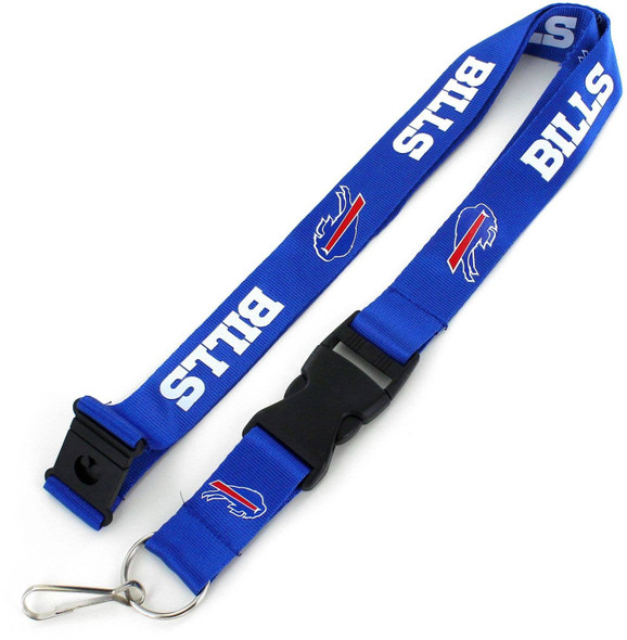 NFL Buffalo Bills Team Lanyard Keychain ID Holder NFL Fan Accessory, Blue