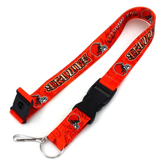NFL Cleveland Browns Graffiti Lanyard Keychain ID Holder NFL Fan Accessory