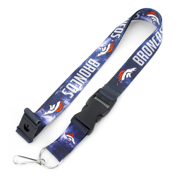NFL Denver Broncos Galaxy Lanyard Keychain ID Holder NFL Fan Accessory