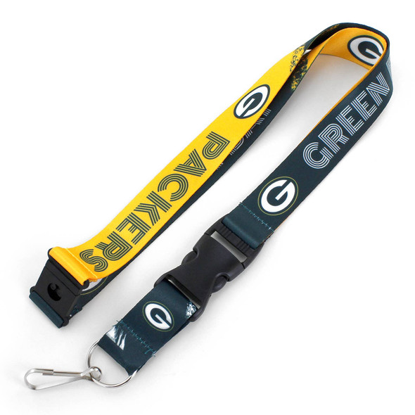 NFL Green Bay Packers Crossfade Lanyard Keychain ID Holder NFL Fan Accessory