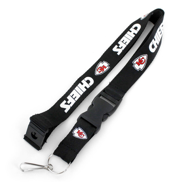 NFL Kansas City Chiefs Team Lanyard, Black