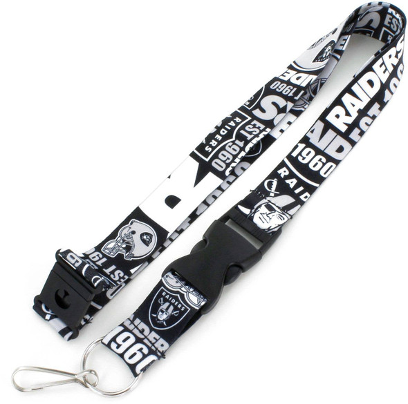 NFL Las Vegas Raiders Dynamic Lanyard Keychain ID Holder NFL Fan Accessory