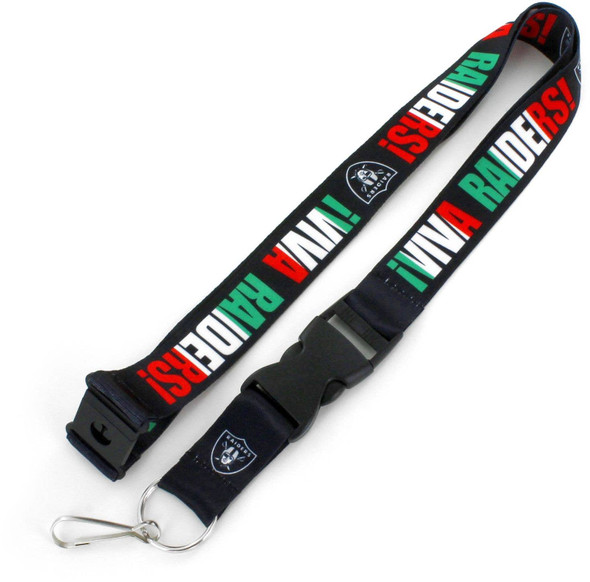 NFL Las Vegas Raiders Viva Lanyard Keychain ID Holder NFL Fan Accessory