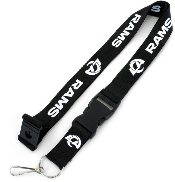 NFL Los Angeles Rams Team Lanyard, Black & White