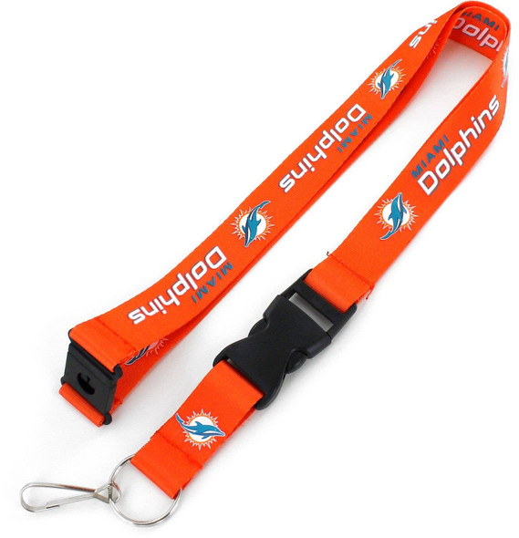 NFL Miami Dolphins Team Lanyard, Orange