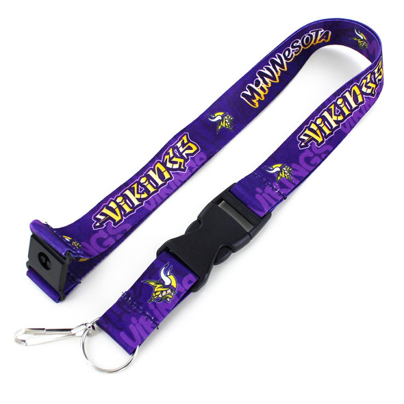 NFL Minnesota Vikings Graffiti Lanyard Keychain ID Holder NFL Fan Accessory