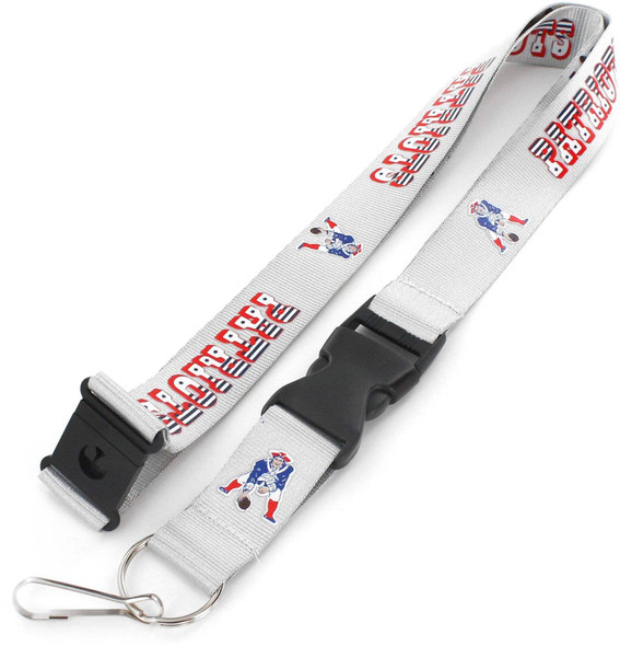 NFL New England Patriots Throwback Lanyard Keychain ID Holder NFL Fan Accessory