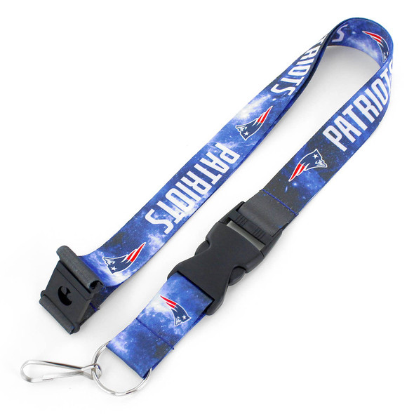 NFL New England Patriots Galaxy Lanyard Keychain ID Holder NFL Fan Accessory
