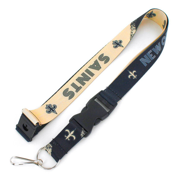 NFL New Orleans Saints Crossfade Lanyard Keychain ID Holder NFL Fan Accessory