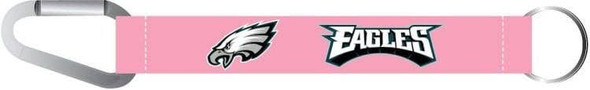 NFL Philadelphia Eagles Carabiner Lanyard Keychain, Pink
