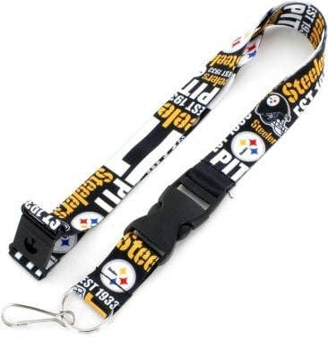 NFL Pittsburgh Steelers Dynamic Lanyard Keychain ID Holder NFL Fan Accessory