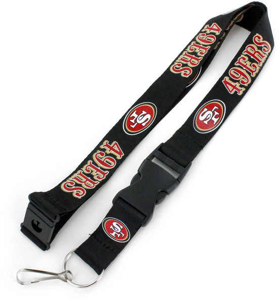 NFL San Francisco 49ers Team Lanyard, Black
