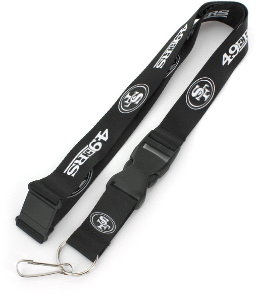 NFL San Francisco 49ers Team Lanyard, Black & White