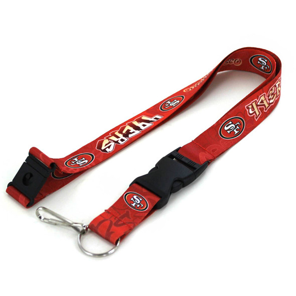 NFL San Francisco 49ers Graffiti Lanyard Keychain ID Holder NFL Fan Accessory