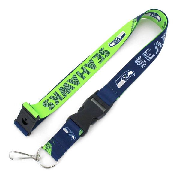 NFL Seattle Seahawks Crossfade Lanyard Keychain ID Holder NFL Fan Accessory