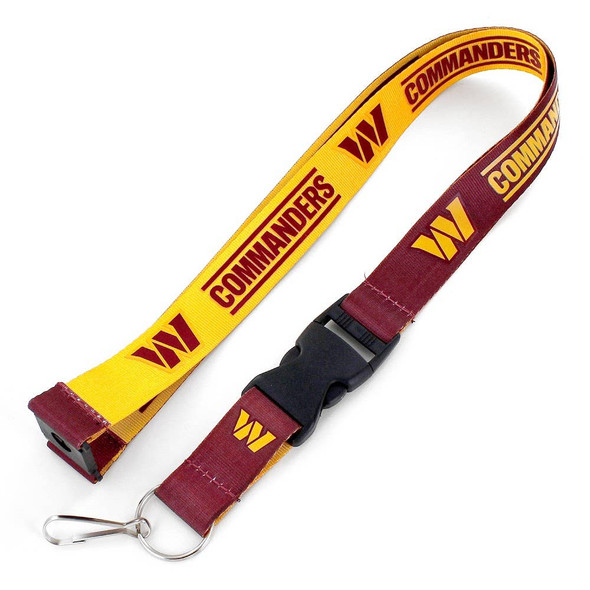 NFL Washington Commanders Reversible Lanyard Keychain ID Holder NFL Fan Accessory