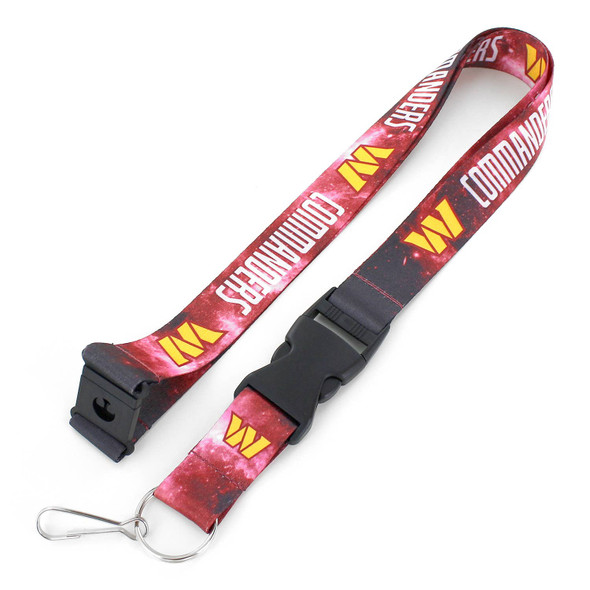 NFL Washington Commanders Galaxy Lanyard Keychain ID Holder NFL Fan Accessory