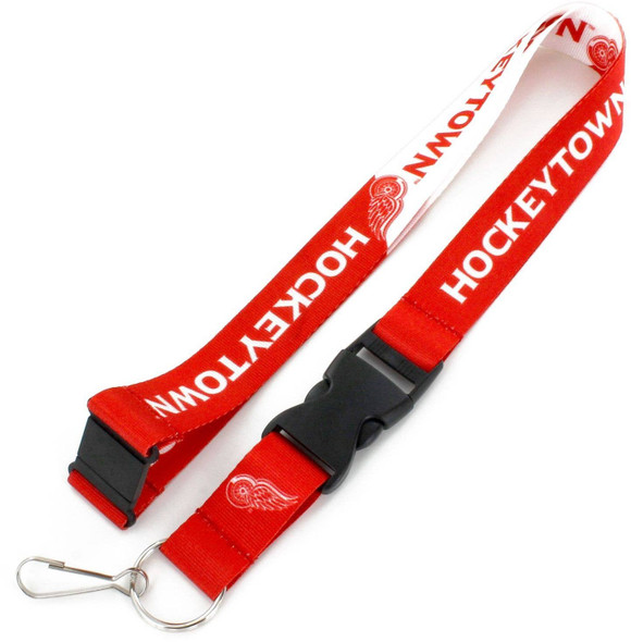 NHL Detroit Red Wings Slogan Lanyard Keychain ID Holder NHL Fan Accessory