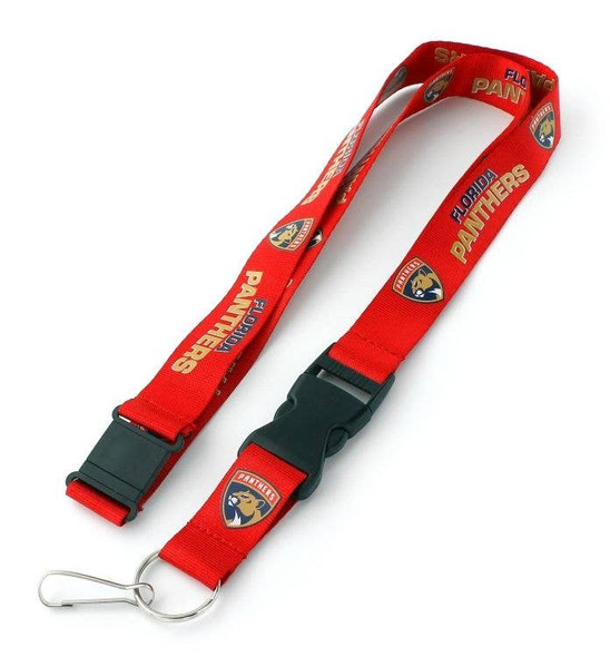 NHL Florida Panthers Team Lanyard Keychain ID Holder NHL Fan Accessory, Red