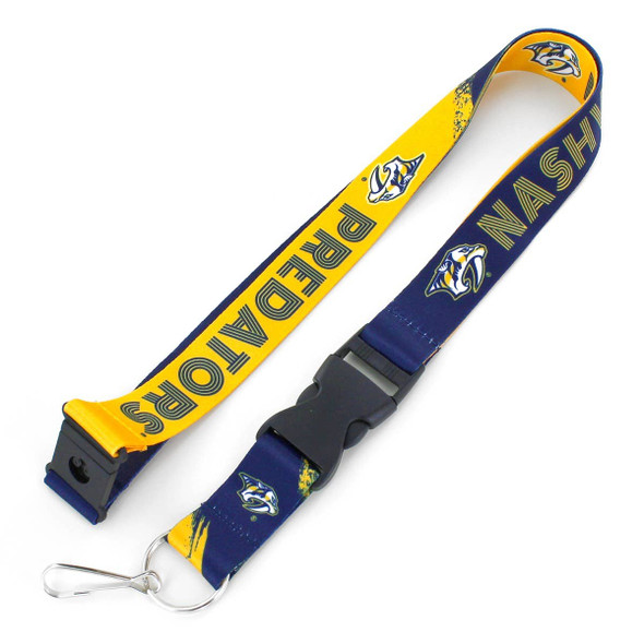 NHL Nashville Predators Crossfade Lanyard Keychain ID Holder NHL Fan Accessory