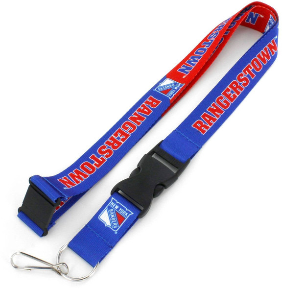 NHL New York Rangers Slogan Lanyard Keychain ID Holder NHL Fan Accessory