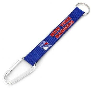 NHL New York Rangers Carabiner Lanyard Keychain ID Holder NHL Fan Accessory Keychain