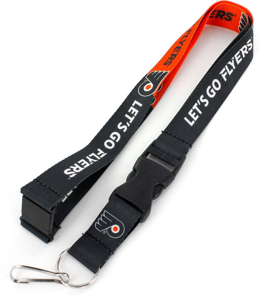 NHL Philadelphia Flyers Slogan Lanyard Keychain ID Holder NHL Fan Accessory