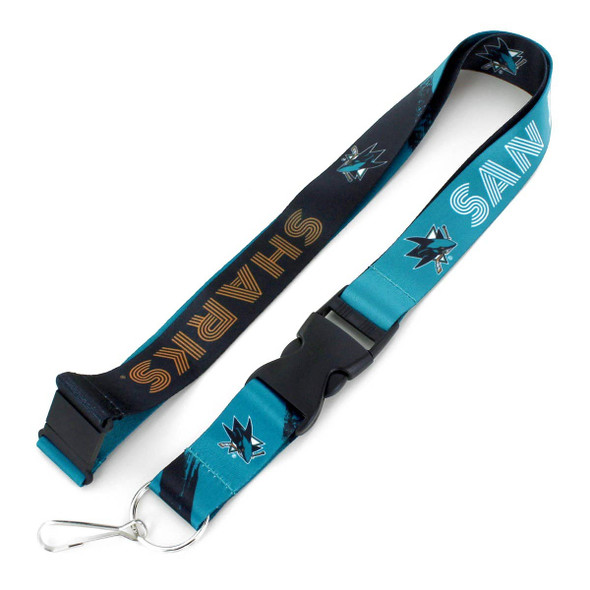 NHL San Jose Sharks Crossfade Lanyard Keychain ID Holder NHL Fan Accessory