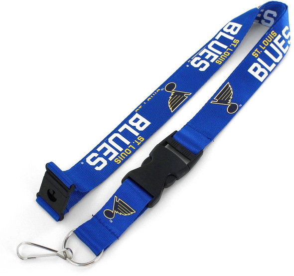 NHL St. Louis Blues Team Lanyard Keychain ID Holder NHL Fan Accessory, Blue
