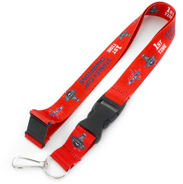 NHL Washington Capitals 1X Stanley Cup Champ Dynasty Lanyard Keychain ID Holder NHL Fan Accessory