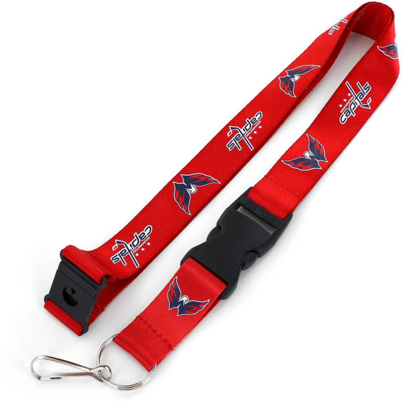 NHL Washington Capitals Team Lanyard Keychain ID Holder NHL Fan Accessory, Red