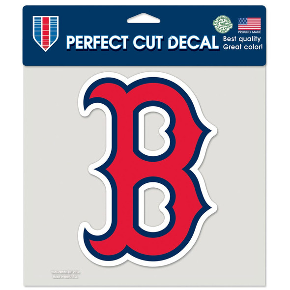 Boston Red Sox B Perfect Cut Decal 8x8 Die Cut Color