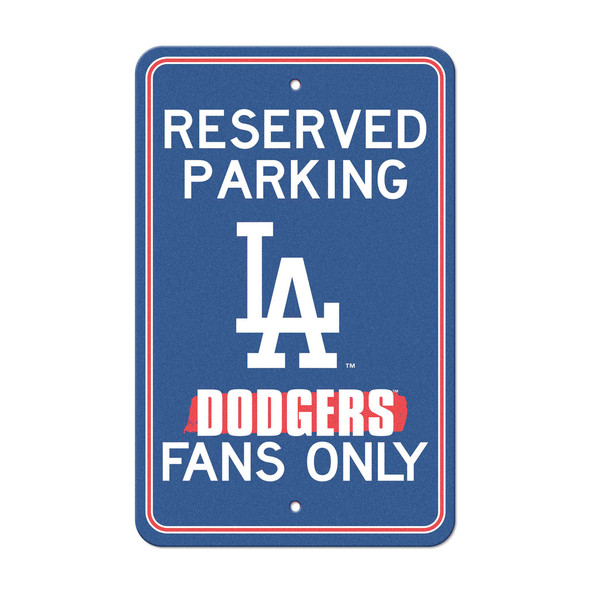 Los Angeles Dodgers Team Color Reserved Parking Sign Décor 18in. X 11.5in. Lightweight
