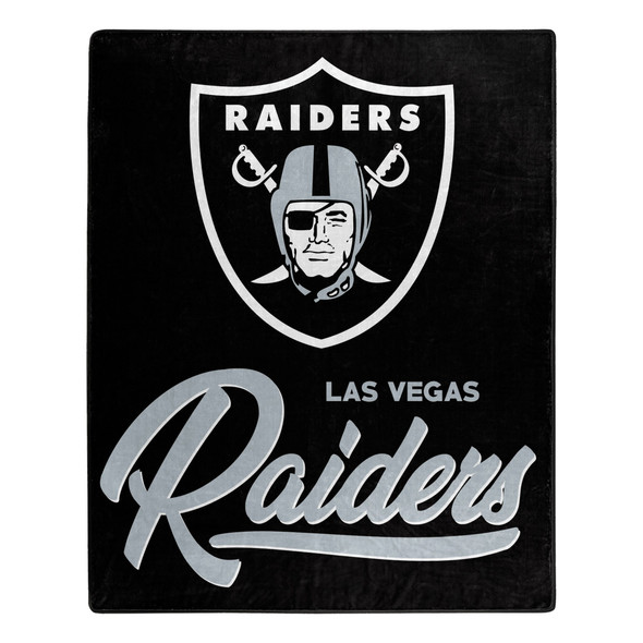Las Vegas Raiders Raschel Signature Design Blanket