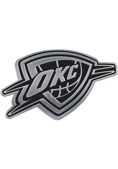 Oklahoma City Thunder Auto Emblem - Silver