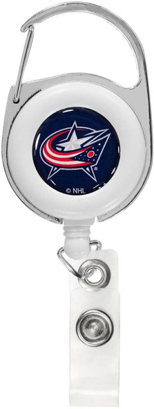 NHL Columbus Blue Jackets Deluxe Clip Badge Reel