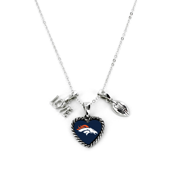 Denver Broncos Necklace Charmed Sport Love Football