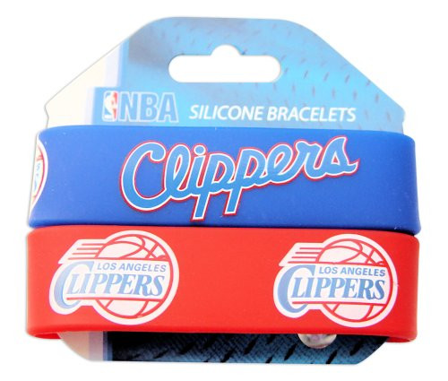 Los Angeles Clippers Silicone Rubber Bracelet 2-Pack