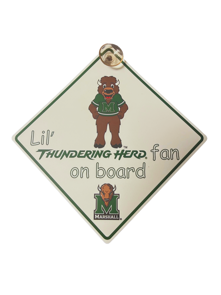 Marshall Thundering Herd Lil Fan On Board Sign