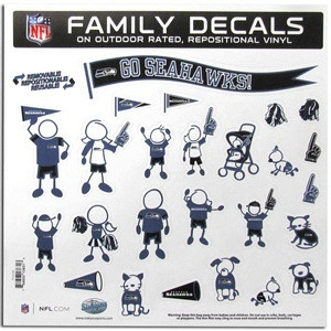 Seattle Seahawks Large Family Decal Set