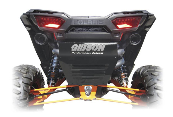 Gibson Exhaust 2016–2023 Polaris RZR XP Turbo UTV Performance Exhaust System – Dual Black Ceramic – 98026