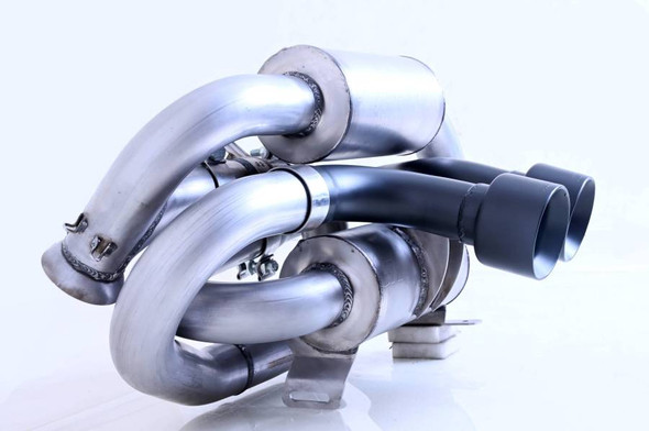 Gibson Exhaust 2023–2026 Can-Am Maverick R Turbo E-Valve 2-Seat UTV Performance Exhaust System – Black Ceramic Dual Tip – 98058