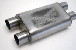 Gibson CFT Superflow Stainless Steel Muffler 3.00" Dual / 2.50" Dual 13" Oval Body – 55107S