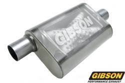 Gibson CFT SuperFlow Stainless Steel Muffler 2.50" Center / 2.50" Offset 18" Oval Body – 55162S